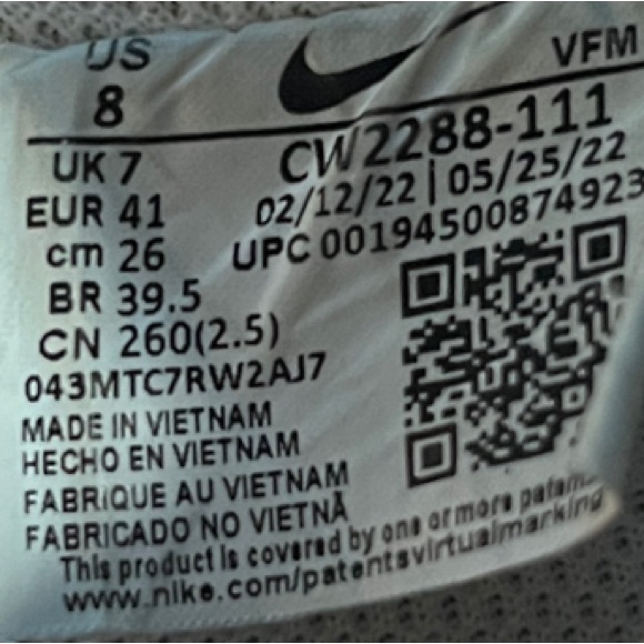 Nike Air Force 1 Low White Sneakers - Picture 5 of 5